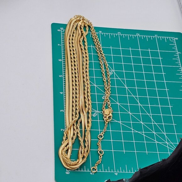 Talbots Long Layered Multi-Strand GoldTone Rope Chain Necklace Classic Old Money - Picture 5 of 5